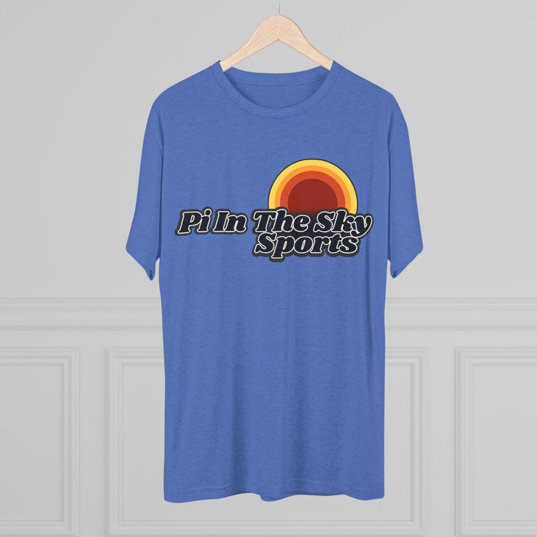 Pi In The Sky Sports Sunset Tee | Retro Crew Shirt | Vintage-Inspired Fan Apparel