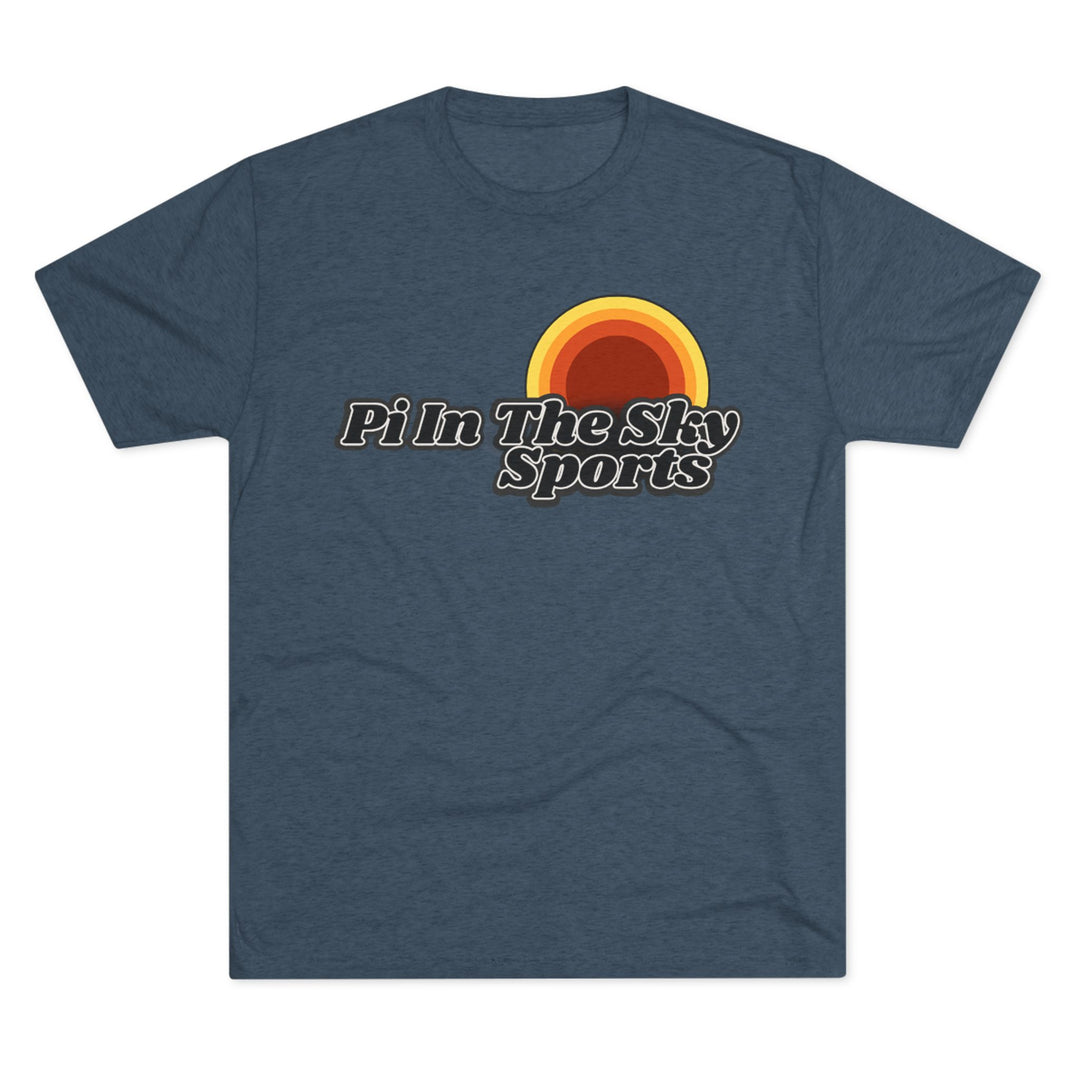 Pi In The Sky Sports Sunset Tee | Retro Crew Shirt | Vintage-Inspired Fan Apparel