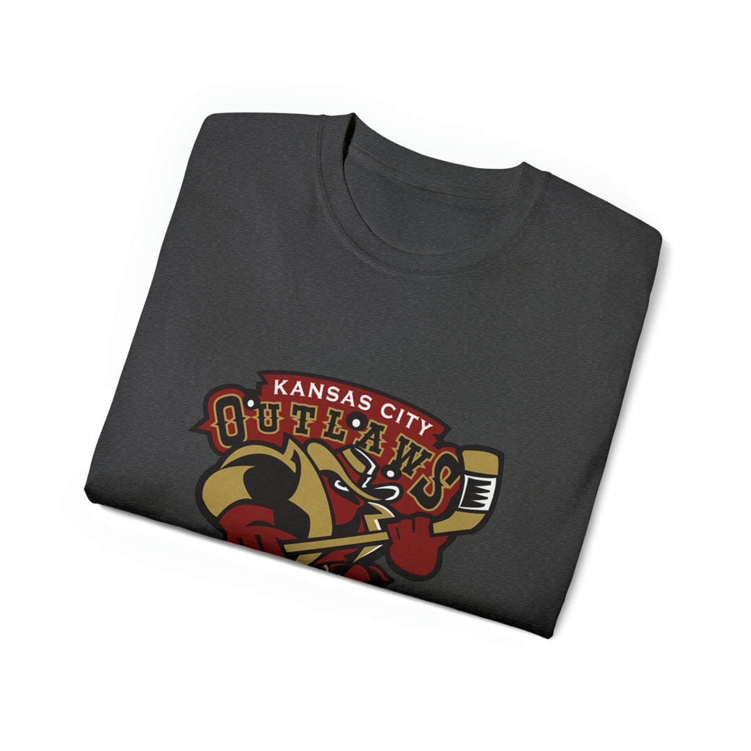 Kansas City Outlaws Throwback Minor League  Hockey T-Shirt