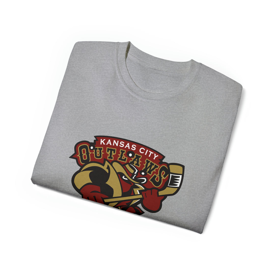 Kansas City Outlaws Throwback Minor League  Hockey T-Shirt