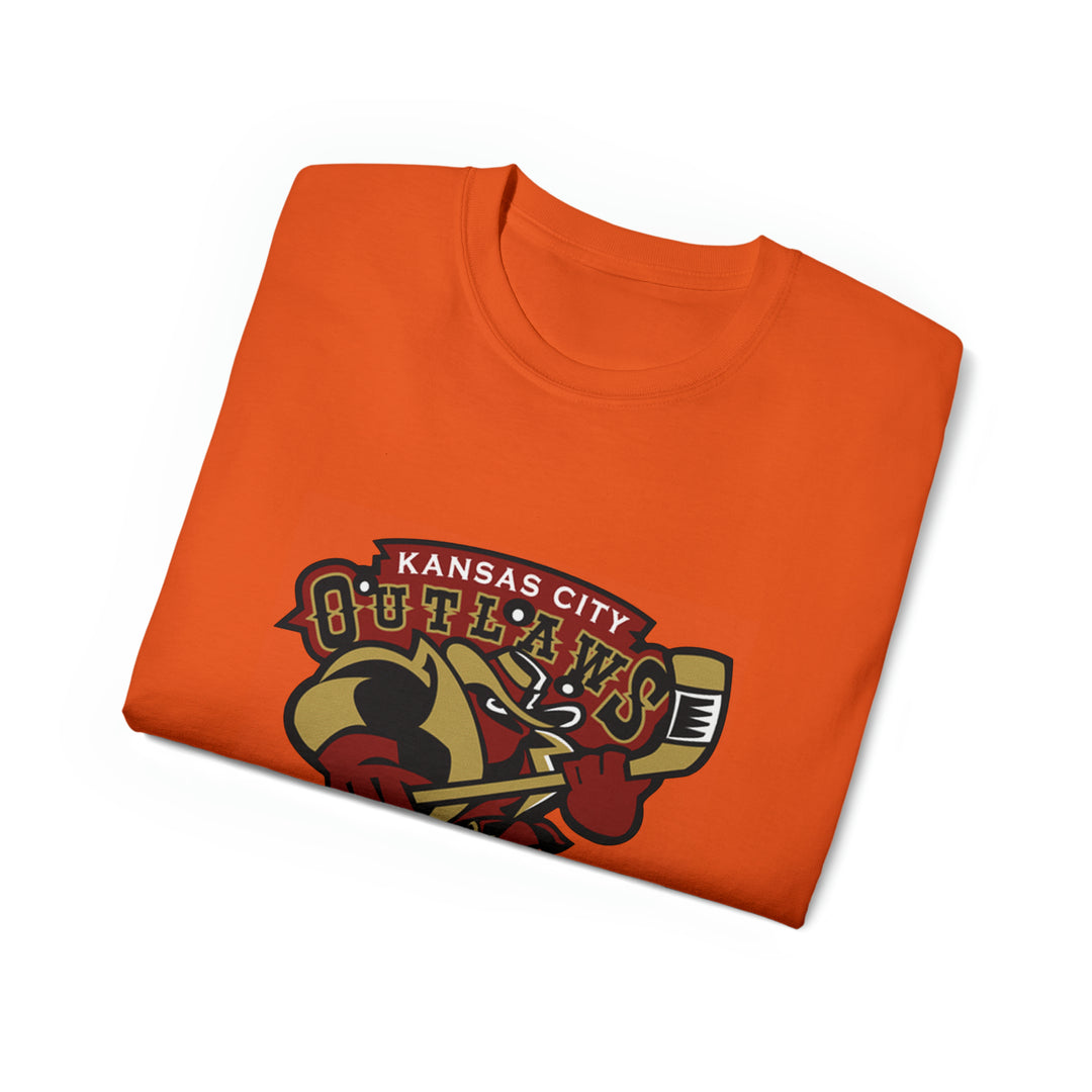 Kansas City Outlaws Throwback Minor League  Hockey T-Shirt