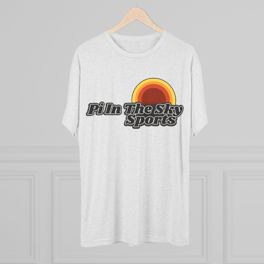 Pi In The Sky Sports Sunset Tee | Retro Crew Shirt | Vintage-Inspired Fan Apparel