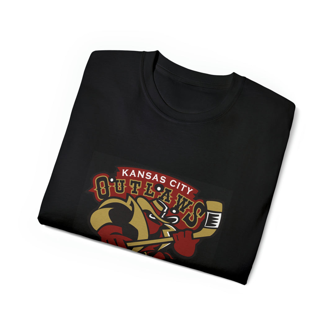 Kansas City Outlaws Throwback Minor League  Hockey T-Shirt