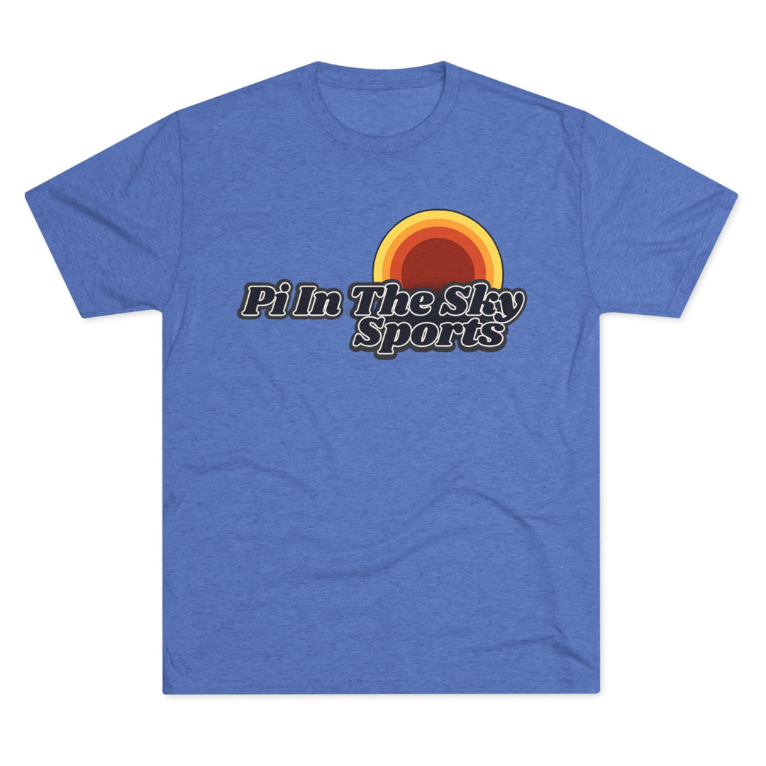 Pi In The Sky Sports Sunset Tee | Retro Crew Shirt | Vintage-Inspired Fan Apparel