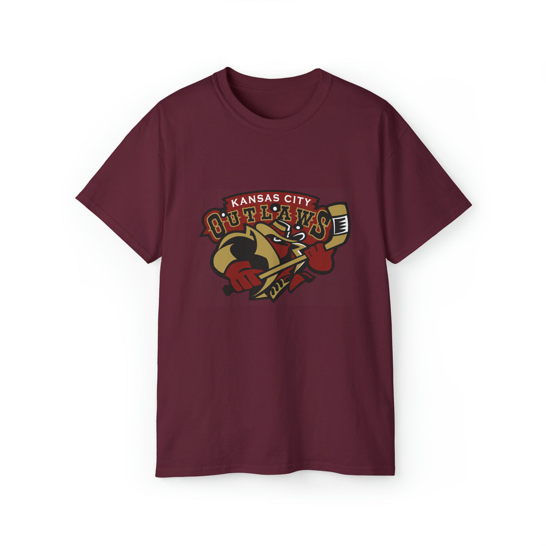 Kansas City Outlaws Throwback Minor League  Hockey T-Shirt