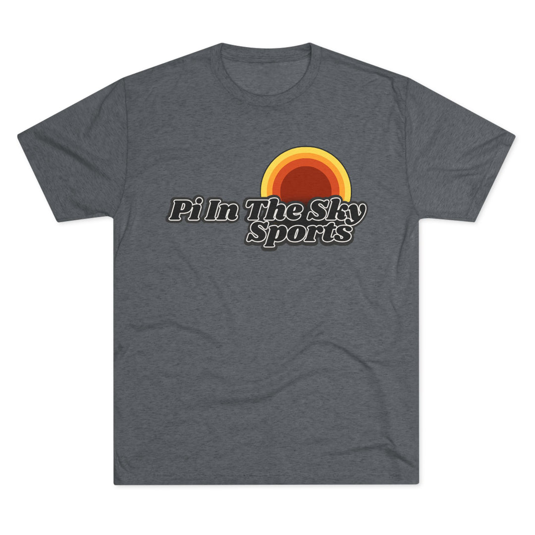 Pi In The Sky Sports Sunset Tee | Retro Crew Shirt | Vintage-Inspired Fan Apparel