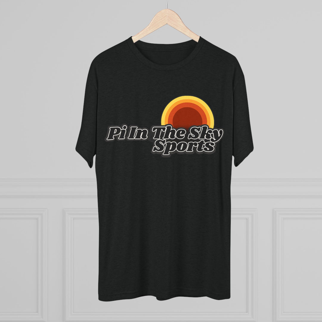 Pi In The Sky Sports Sunset Tee | Retro Crew Shirt | Vintage-Inspired Fan Apparel