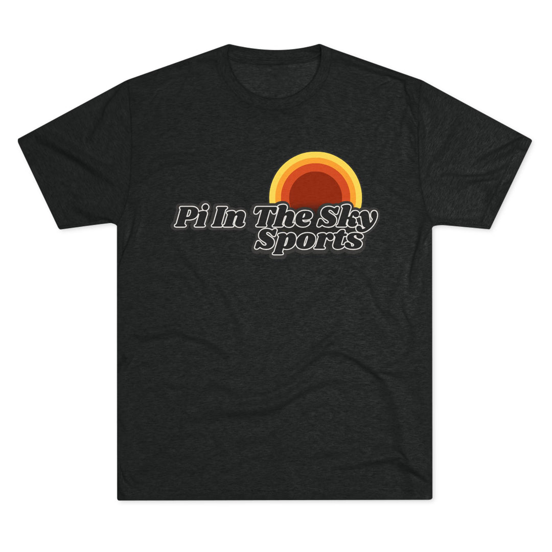 Pi In The Sky Sports Sunset Tee | Retro Crew Shirt | Vintage-Inspired Fan Apparel
