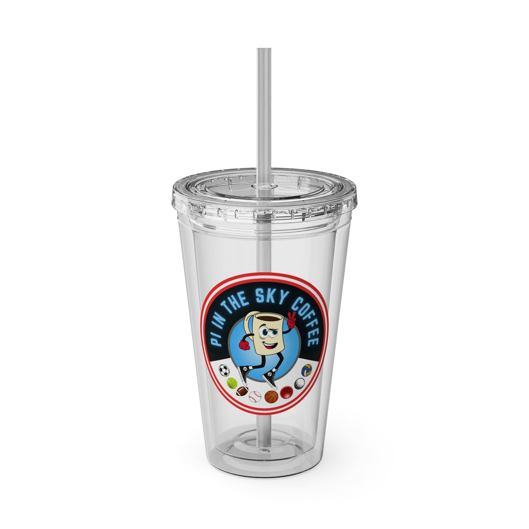 Pi In The Sky Coffee Signature Clear Tumbler with Straw, 16oz