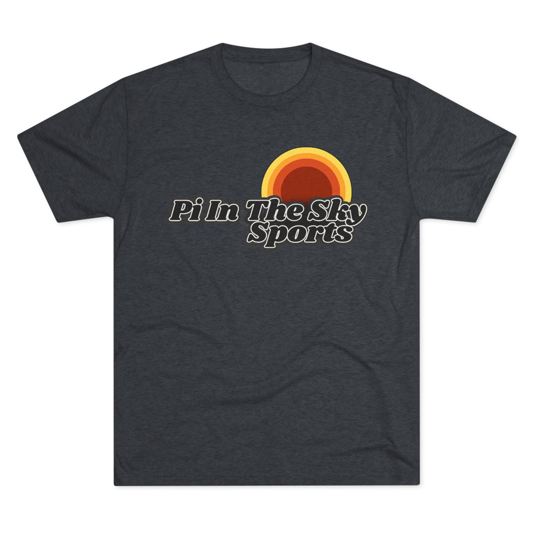 Pi In The Sky Sports Sunset Tee | Retro Crew Shirt | Vintage-Inspired Fan Apparel