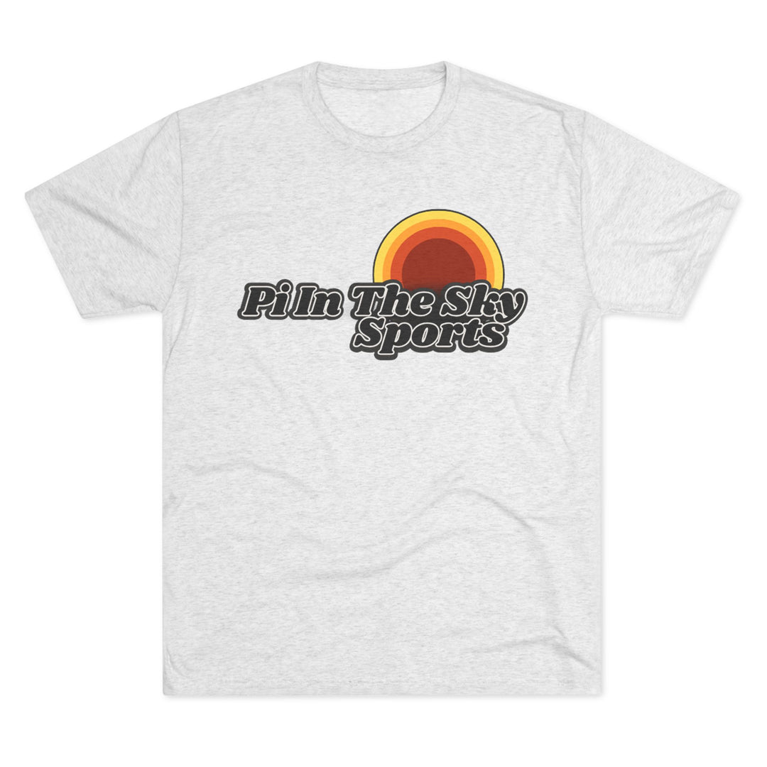 Pi In The Sky Sports Sunset Tee | Retro Crew Shirt | Vintage-Inspired Fan Apparel