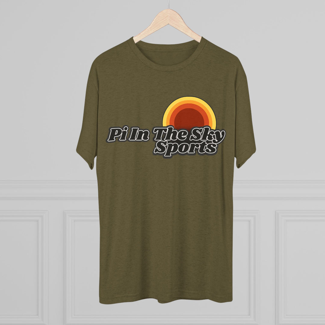Pi In The Sky Sports Sunset Tee | Retro Crew Shirt | Vintage-Inspired Fan Apparel