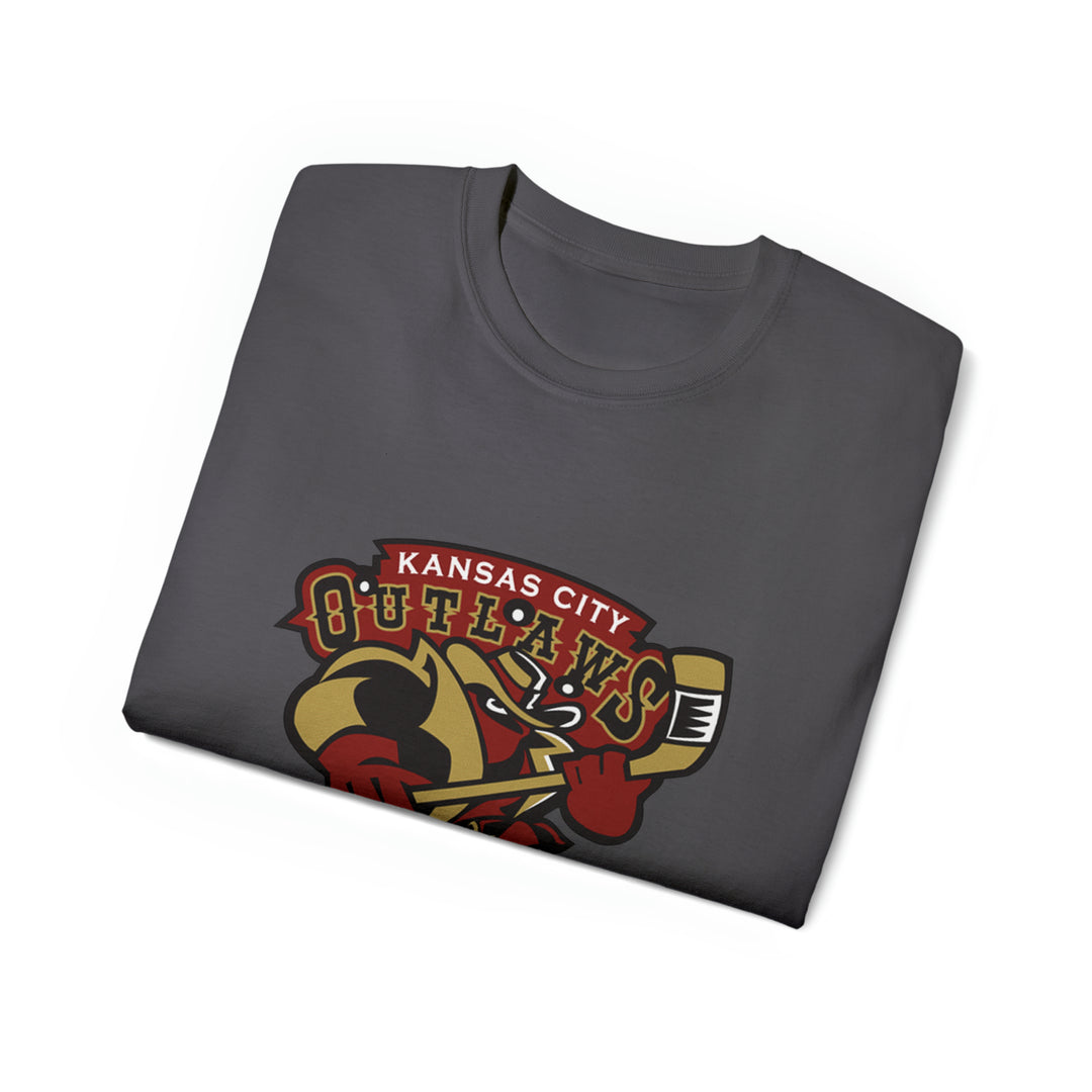 Kansas City Outlaws Throwback Minor League  Hockey T-Shirt